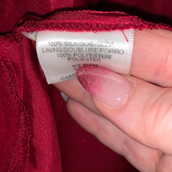 Gorgeous 100% silk red floral wrap dress - Picture 7 of 7